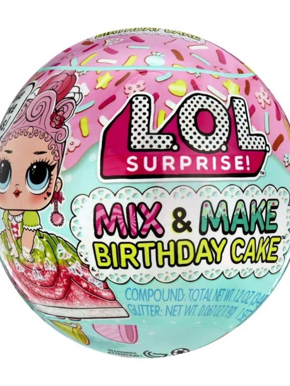L.O.L. Surprise Mix & Make Birthday Cake Tots, Collectible Doll, DIY Cake Dress